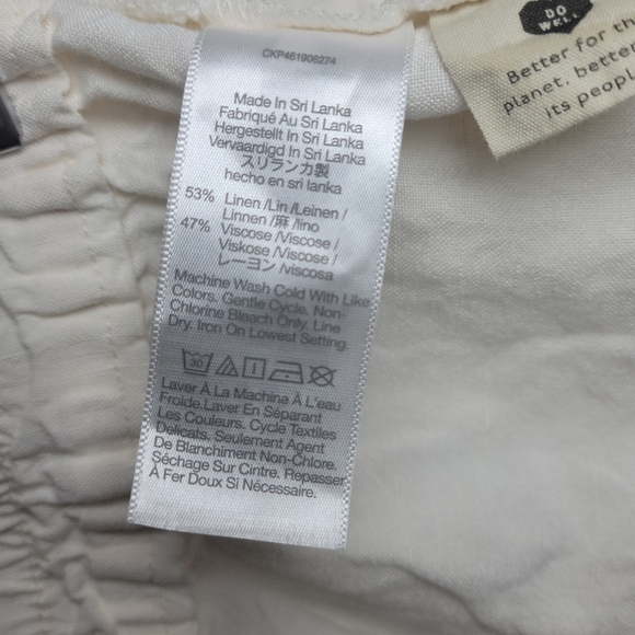 Madewell Linen-Blend Pull-On Paperbag Shorts Chic Effortless Comfort Size Small - Picture 8 of 8